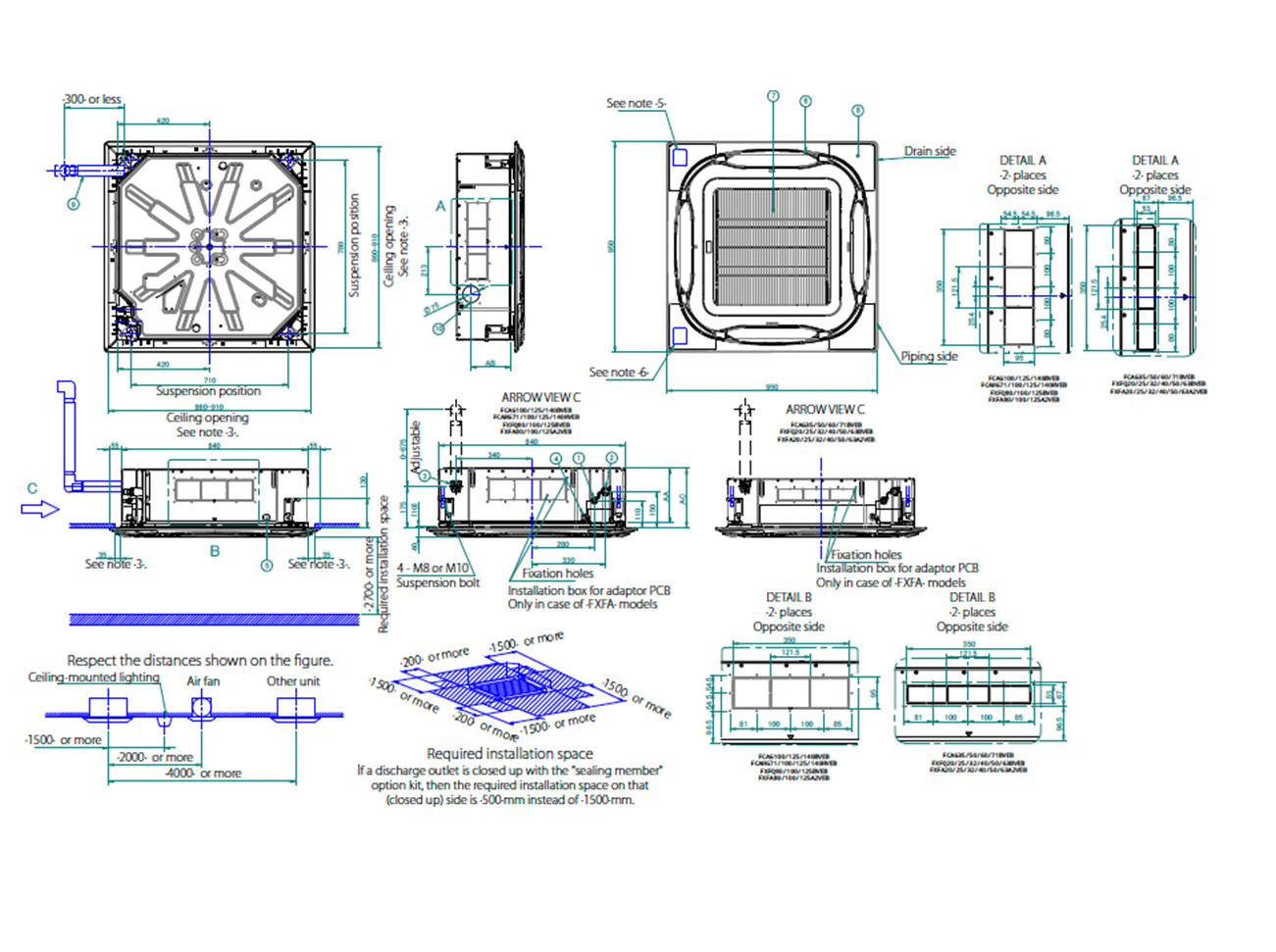 Daikin FCAG35B Kaset Tipi Küçük Ticari Klima