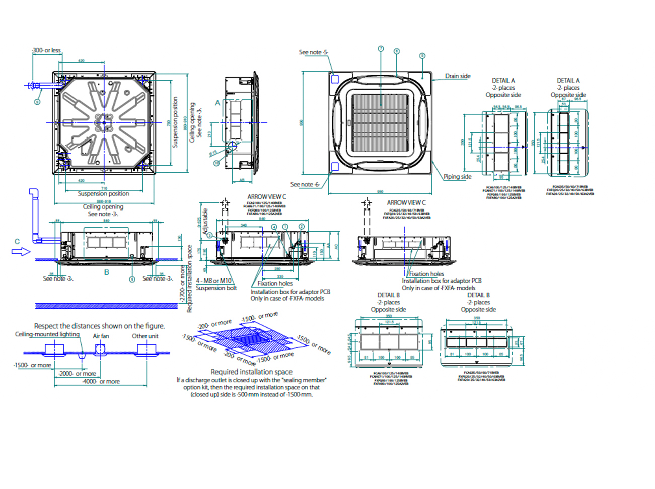 Daikin FCAG71B Kaset Tipi Ticari Klima