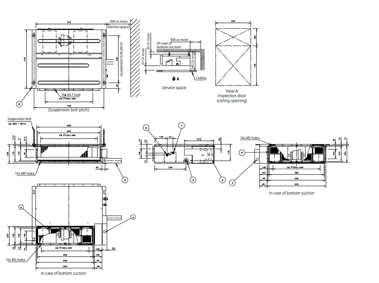 Daikin FDXM25F9 İnce Gizli Tavan Tipi Ünite