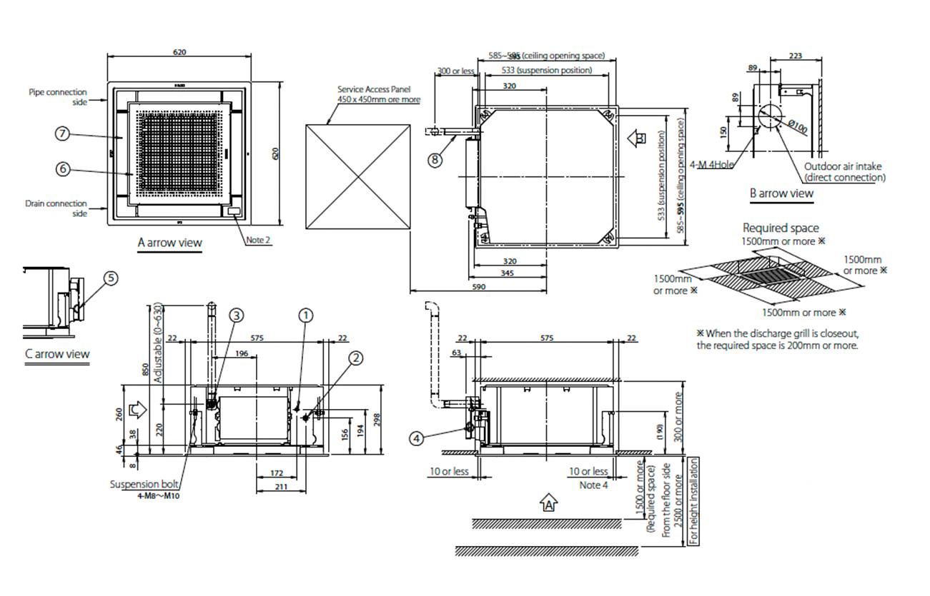 Daikin FFA35A9 Küçük Ticari Kaset Tipi Klima