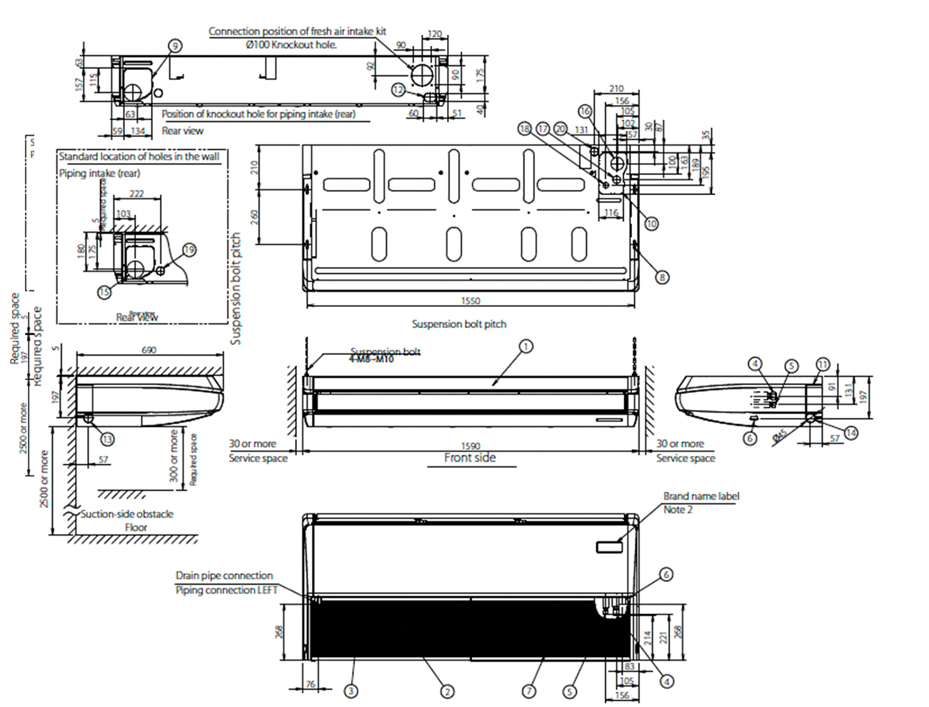 Daikin FHA100A Tavan Tipi Ticari Klima