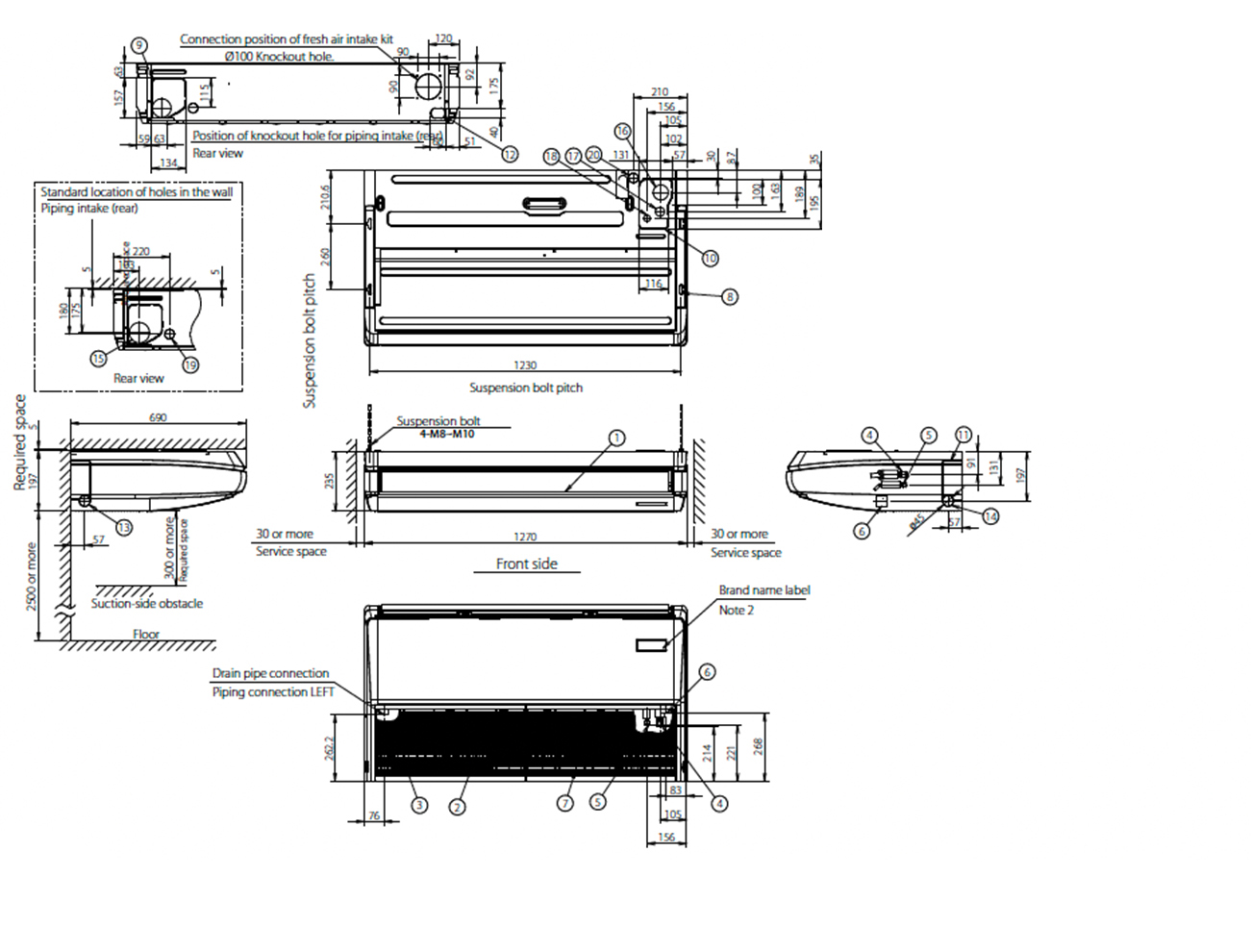 Daikin FHA71A9 Tavan Tipi Ticari Klima